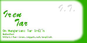 iren tar business card